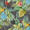 Birds Deep Embossed Wallpaper, Black, Red, Orange Stylish 3D Textured Tropical Plants Wallcovering - Adawall -Houston Wallpaper Store - Walcoverings, Curtains & Wall Panels