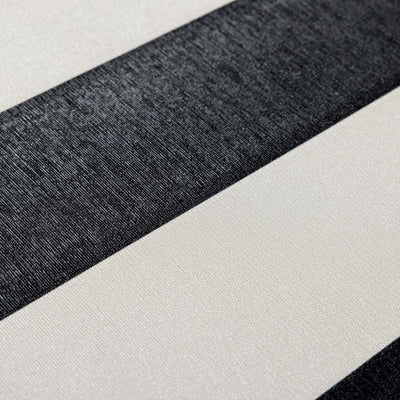 Black & White Timeless Bold Striped Wallpaper, Flocked Textured Velvet Feeling Thick Lines Wallcovering - Adawall -Houston Wallpaper Store - Walcoverings, Curtains & Wall Panels