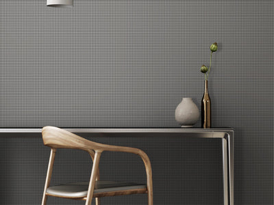 Black Classic Houndstooth Wallpaper, Textured Non-Adhesive Wallcovering - Adawall -Houston Wallpaper Store - Walcoverings, Curtains & Wall Panels