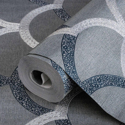 Blue Luxury Fish Scale Deep Embossed Wallpaper, 3D Textured Lace Patterns, Thick Wallcovering - Adawall -Houston Wallpaper Store - Walcoverings, Curtains & Wall Panels