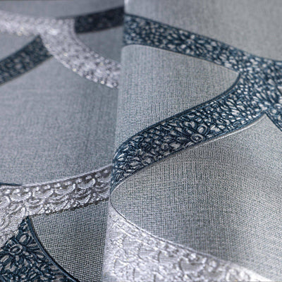 Blue Luxury Fish Scale Deep Embossed Wallpaper, 3D Textured Lace Patterns, Thick Wallcovering - Adawall -Houston Wallpaper Store - Walcoverings, Curtains & Wall Panels