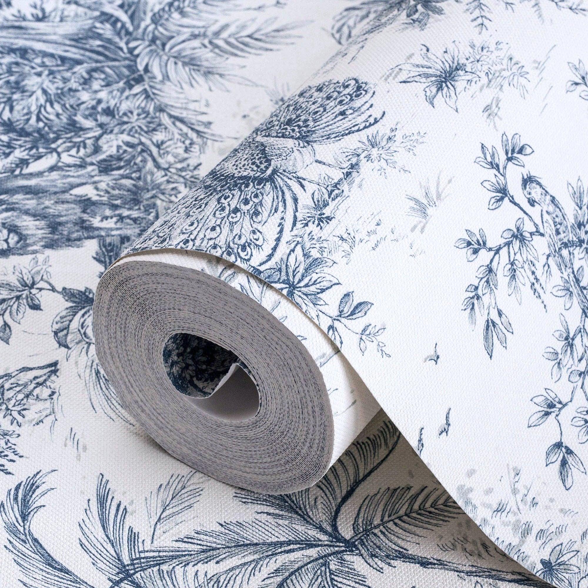 LIVINGWALLS WALLPAPER «FABRIC, BEIGE, GREEN, GREY» 391811 - Perth Wallpaper