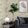 Botanical Flowered Embossed Wallpaper, Home Wall Decor, Aesthetic Wallpaper, Textured Wallcovering Non-Adhesive- 41.7”W X 393”H - Walloro High End Wallcoverings & More