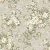 Botanical Flowered Embossed Wallpaper, Home Wall Decor, Aesthetic Wallpaper, Textured Wallcovering Non-Adhesive- 41.7”W X 393”H - Walloro High End Wallcoverings & More