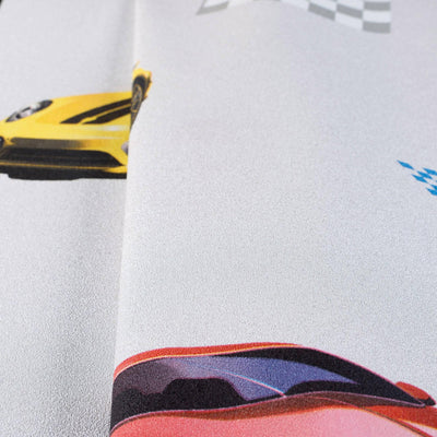 Boys Car Themed Textured Wallpaper, Boys Bedroom Wall Paper, Nursery Wallpaper, 114 sq ft, Cars Wall Decor, Kids Room Wallpaper, White - Adawall -Houston Wallpaper Store - Walcoverings, Curtains & Wall Panels