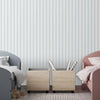 Boys Room Blue Striped Wallpaper, Textured Wallpaper, Kids Room Wallpaper, Nursery Wallcovering, Large 114sq ft Roll, Coastal Beach House - Walloro High End Wallcoverings & More