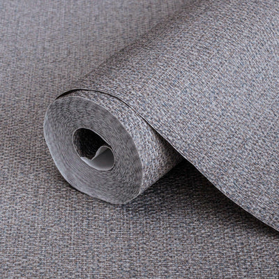 Brown, Blue Woven Textured Jute Wallpaper, Burlap Pattern Fiber Weave Pattern Non-Pasted - Adawall -Houston Wallpaper Store - Walcoverings, Curtains & Wall Panels