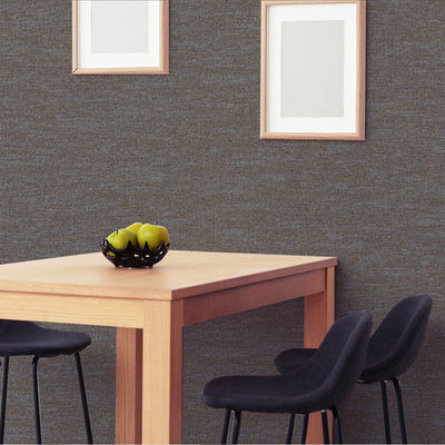 Brown, Dark Blue Stylish Fabric Textured Wallpaper, Modern Linen Style Abstract Minimalist Non-Pasted Wall Paper, Wallcovering - Adawall -Houston Wallpaper Store - Walcoverings, Curtains & Wall Panels