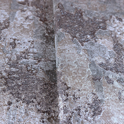 Brown Distressed Metallic Wallpaper, Deep Embossed Shiny Rustic Aged Industrial Design - Adawall -Houston Wallpaper Store - Walcoverings, Curtains & Wall Panels