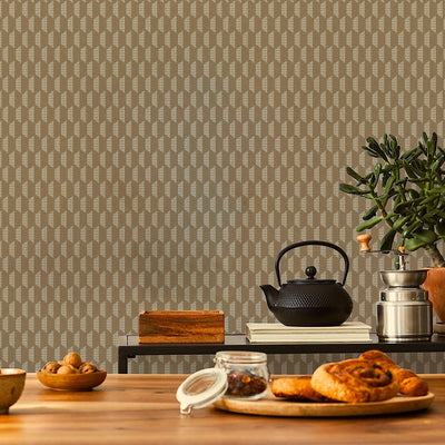Brown Elegant Hexagon Embossed Wallpaper, Small Honeycomb Grid Pattern Textured wallcovering - Adawall -Houston Wallpaper Store - Walcoverings, Curtains & Wall Panels