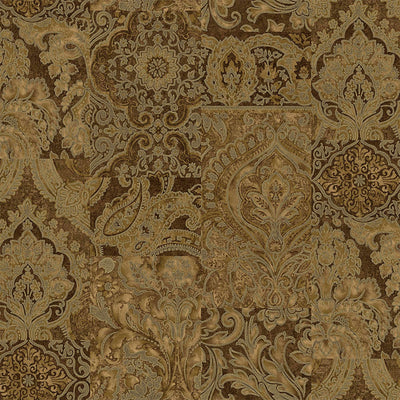 Brown Elegant Patchwork Deep Embossed Wallpaper, 3D Textured Luxury Damask Wallcovering - Adawall -Houston Wallpaper Store - Walcoverings, Curtains & Wall Panels