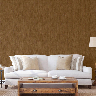 Brown Elegant Striped Embossed Wallpaper, Jute Natural Color Linen Textured Wallcovering - Adawall -Houston Wallpaper Store - Walcoverings, Curtains & Wall Panels