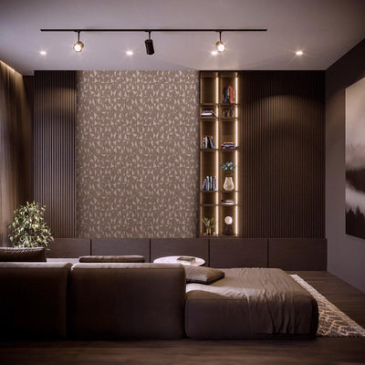 Brown Geometric Triangle Wallpaper, 3D Embossed Shiny Wallcovering, Abstract Pattern, Home Commercial Use - Adawall -Houston Wallpaper Store - Walcoverings, Curtains & Wall Panels