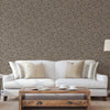 Brown Luxury Leaves Solid Color Shades Wallpaper, Deep Embossed Flocked Velvet Feeling Design - Adawall -Houston Wallpaper Store - Walcoverings, Curtains & Wall Panels