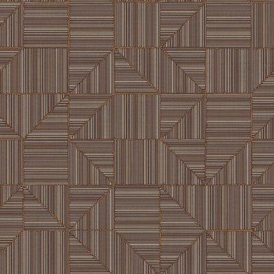 Brown Modern Geometric Shapes Wallpaper, Embossed Rich Textured Contemporary Wallcovering - Adawall -Houston Wallpaper Store - Walcoverings, Curtains & Wall Panels