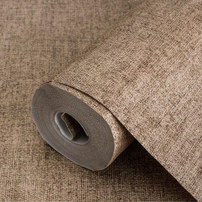 Brown Sprakling Linen Texture Textured Wallpaper, Classical Woven Fabric Decorative Wallcovering - Adawall -Houston Wallpaper Store - Walcoverings, Curtains & Wall Panels