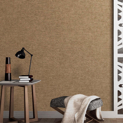 Brown Sprakling Linen Texture Textured Wallpaper, Classical Woven Fabric Decorative Wallcovering - Adawall -Houston Wallpaper Store - Walcoverings, Curtains & Wall Panels