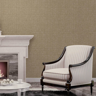 Brown Stitch Embossed Geometric Cubic Light Gray,Home Wall Decor, Aesthetic Wallpaper, Textured Wallcovering Non-Adhesive and Non-Peel - Adawall -Houston Wallpaper Store - Walcoverings, Curtains & Wall Panels