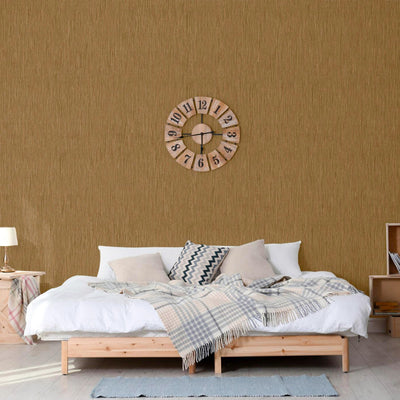 Brown Striped Embossed Wallpaper, Jute Natural Color Linen Textured Wallcovering - Adawall -Houston Wallpaper Store - Walcoverings, Curtains & Wall Panels