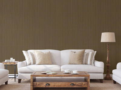 Brown Thin Striped 3D Embossed Wallpaper, Stylish Fabric Like Patterns Wallcovering - Adawall -Houston Wallpaper Store - Walcoverings, Curtains & Wall Panels