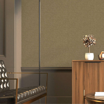 Brown Woven Textured Jute Wallpaper, Burlap Pattern Fiber Weave Pattern Non-Pasted - Adawall -Houston Wallpaper Store - Walcoverings, Curtains & Wall Panels