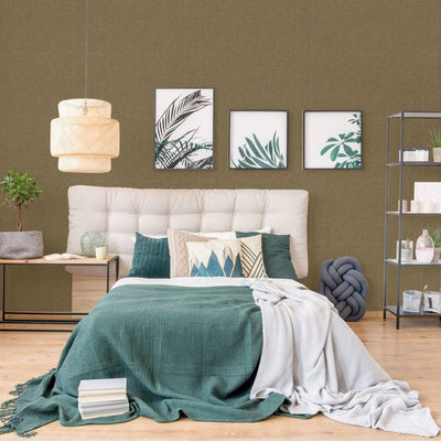 Brown Woven Textured Jute Wallpaper, Burlap Pattern Fiber Weave Pattern Non-Pasted - Adawall -Houston Wallpaper Store - Walcoverings, Curtains & Wall Panels
