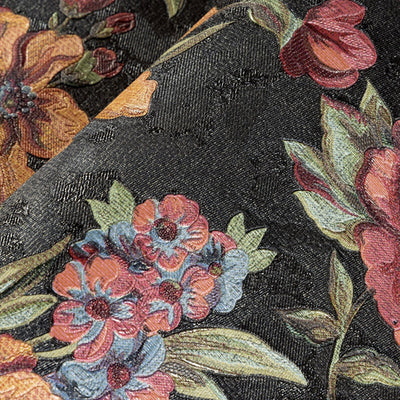Charming Floral Deep Embossed Wallpaper, Black Red Bloom Blossom Flower Design Interior Wall Decor - Adawall -Houston Wallpaper Store - Walcoverings, Curtains & Wall Panels