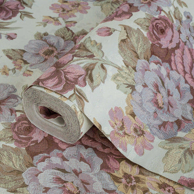 Charming Floral Deep Embossed Wallpaper, Bloom Blossom Flower Design Interior Wall Decor - Adawall -Houston Wallpaper Store - Walcoverings, Curtains & Wall Panels