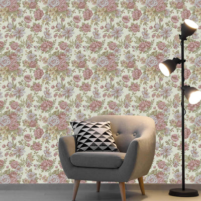 Charming Floral Deep Embossed Wallpaper, Bloom Blossom Flower Design Interior Wall Decor - Adawall -Houston Wallpaper Store - Walcoverings, Curtains & Wall Panels