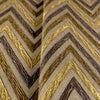 Chevron Wallpaper, Brown, Yellow Geometric Deep Embossed Zigzag Pattern Geometric Wallcovering - Walloro High End Wallcoverings & More