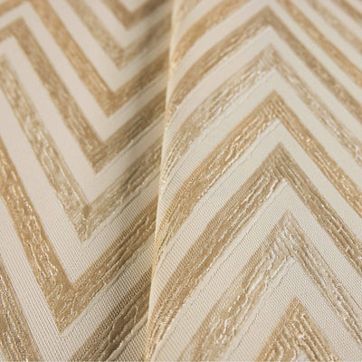 Chevron Wallpaper, Cream, Gold Geometric Deep Embossed Zigzag Pattern Geometric Wallcovering - Adawall -Houston Wallpaper Store - Walcoverings, Curtains & Wall Panels