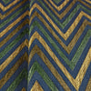 Chevron Wallpaper, Green, Blue, Yellow Geometric Deep Embossed Zigzag Pattern Geometric Wallcovering - Walloro High End Wallcoverings & More