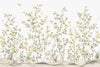 Chinoiserie Floral Blossoms Wall Mural, White Botanical Tree Flowers Wallpaper, Custom Size Wall Covering, Non-Woven, Non-Adhesive, Removable, Washable - Walloro High End Wallcoverings & More