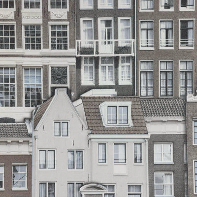 Cityscape 3D Embossed Wallpaper, Gray Realistic Houses Apartments Design, Home Wall Decor, Modern Wallcovering - Adawall -Houston Wallpaper Store - Walcoverings, Curtains & Wall Panels
