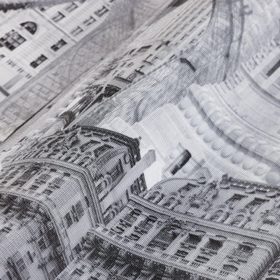 Cityscape Buildings Wallpaper, Rich Textured Wallcovering, Traditional, Modern Wallpaper, Extra Large 114 sq ft Roll, Washable, Drawing - Adawall -Houston Wallpaper Store - Walcoverings, Curtains & Wall Panels