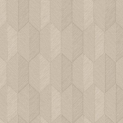 Contemporary 3D Embossed Geometric Wallpaper, Beige Modern Chevron Herringbone Shapes Wallcovering, Sturdy, Large 177 sq ft Roll - Adawall -Houston Wallpaper Store - Walcoverings, Curtains & Wall Panels