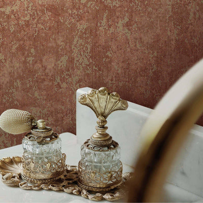 Copper Distressed Rustic 3D Embossed Wallpaper, Metallic Rich Textured Industrial Wallcovering - Adawall -Houston Wallpaper Store - Walcoverings, Curtains & Wall Panels