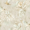 Cream Birds Deep Embossed Wallpaper, Stylish 3D Textured Tropical Plants Wallcovering - Walloro High End Wallcoverings & More