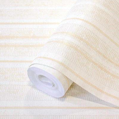 Cream Conetmporary Stripe Pattern Embossed Wallpaper, Professional Luxury Striped Wall Paper - Adawall -Houston Wallpaper Store - Walcoverings, Curtains & Wall Panels