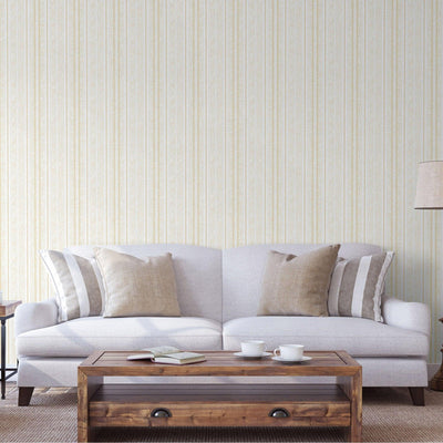 Cream Conetmporary Stripe Pattern Embossed Wallpaper, Professional Luxury Striped Wall Paper - Adawall -Houston Wallpaper Store - Walcoverings, Curtains & Wall Panels