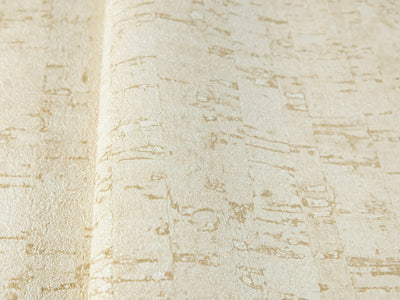 Cream Cork Textured Wallpaper, Wood Tree Bark Grain Design Stylish Realistic Wallcovering - Adawall -Houston Wallpaper Store - Walcoverings, Curtains & Wall Panels