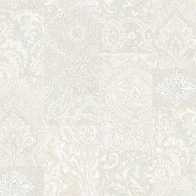 Cream Elegant Patchwork Deep Embossed Wallpaper, 3D Textured Luxury Damask Wallcovering - Adawall -Houston Wallpaper Store - Walcoverings, Curtains & Wall Panels