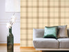 Cream Large Plaid Textured Wallpaper, Tartan Fabric Pattern Classical Modern Non-Pasted Wallcovering - Adawall -Houston Wallpaper Store - Walcoverings, Curtains & Wall Panels