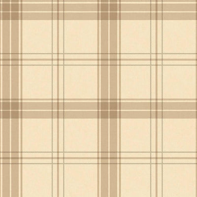 Cream Large Plaid Textured Wallpaper, Tartan Fabric Pattern Classical Modern Non-Pasted Wallcovering - Adawall -Houston Wallpaper Store - Walcoverings, Curtains & Wall Panels