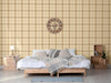 Cream Large Plaid Textured Wallpaper, Tartan Fabric Pattern Classical Modern Non-Pasted Wallcovering - Adawall -Houston Wallpaper Store - Walcoverings, Curtains & Wall Panels