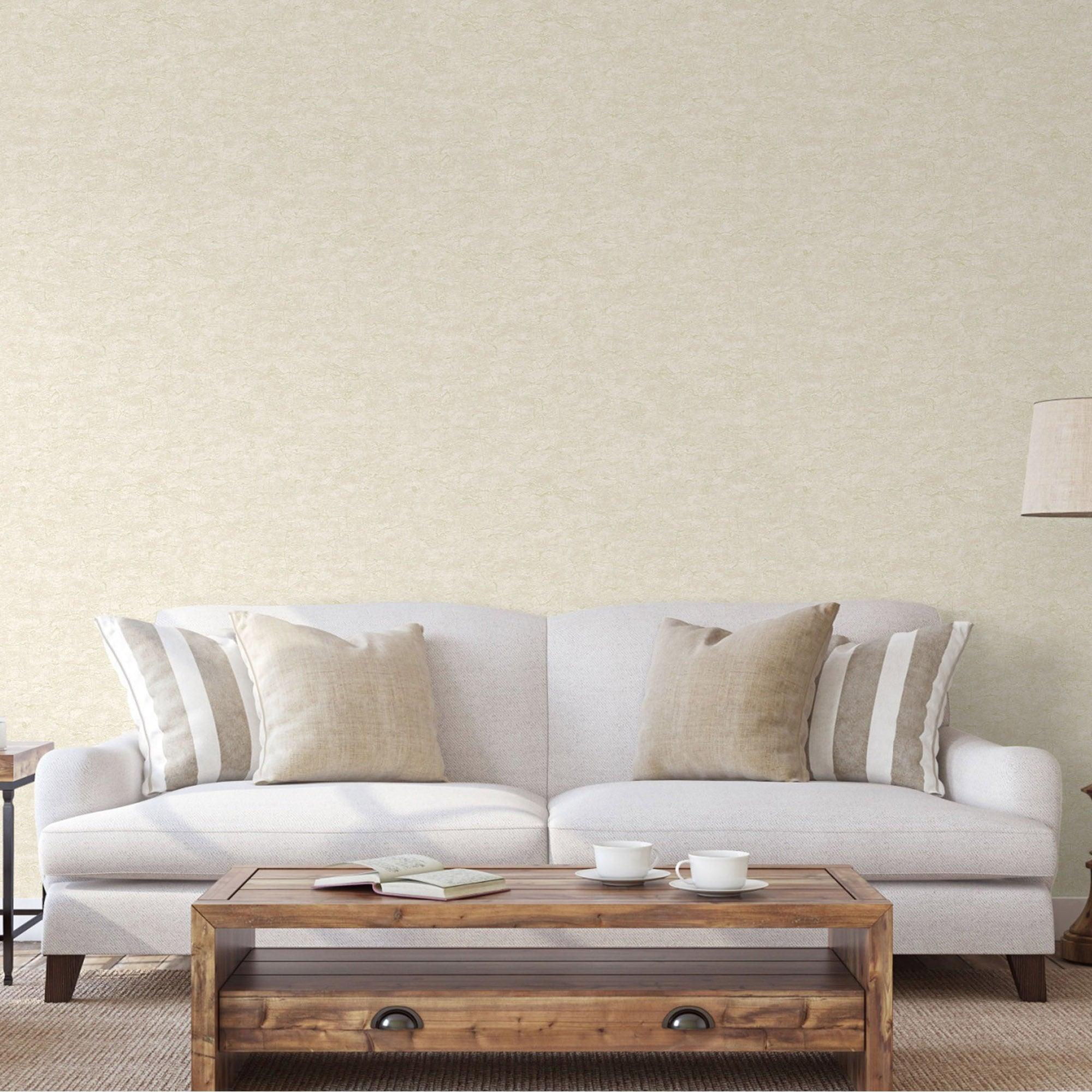 thumbnail image 2 of Zambaiti Parati Contemporary Wallpaper Roll – Cream Camel Tan Faux Fabric Texture 2 of 5