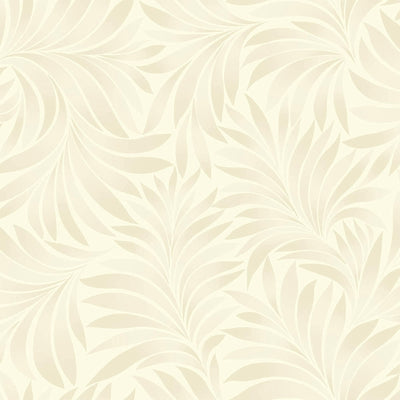 Cream Luxury Leaves Solid Color Shades Wallpaper, Deep Embossed Flocked Velvet Feeling Design - Adawall -Houston Wallpaper Store - Walcoverings, Curtains & Wall Panels