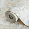 Cream Luxury Paisley Deep Embossed Wallpaper, Traditional Rich Textured Wallcovering - Walloro High End Wallcoverings & More