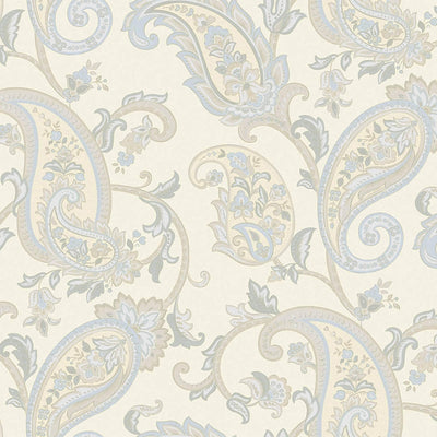 Cream Luxury Paisley Deep Embossed Wallpaper, Traditional Rich Textured Wallcovering - Adawall -Houston Wallpaper Store - Walcoverings, Curtains & Wall Panels