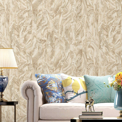 Cream Marble Embossed Wallpaper, Marbled Pattern Striped Stone Effect Modern Wallcovering - Adawall -Houston Wallpaper Store - Walcoverings, Curtains & Wall Panels